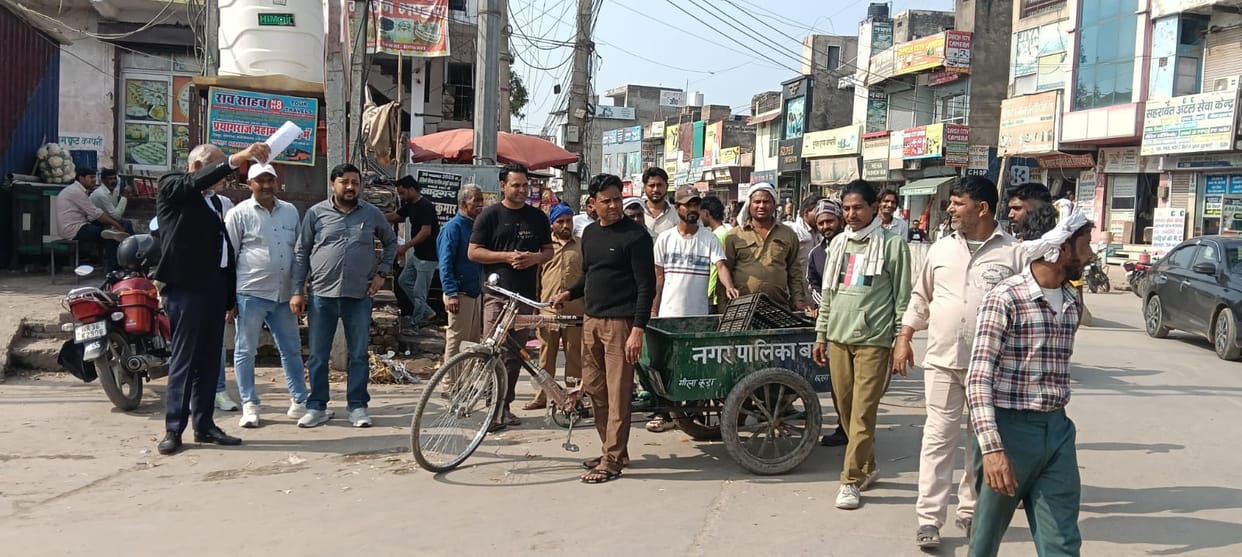 Encroachment removed at Bhagatram and Chhotu Ram Chowk