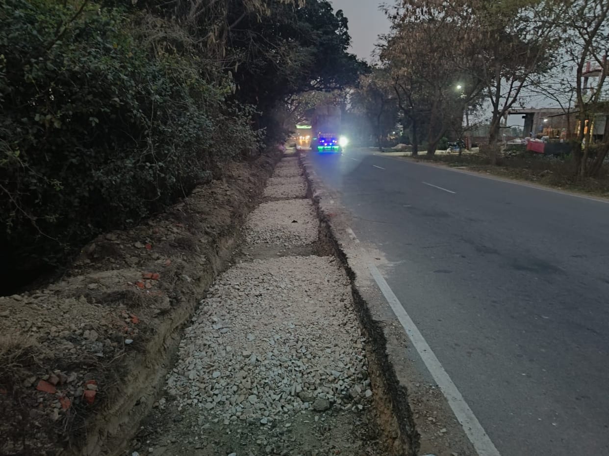 NOC received from Forest Department...widening of Basti-Dumariaganj road started
