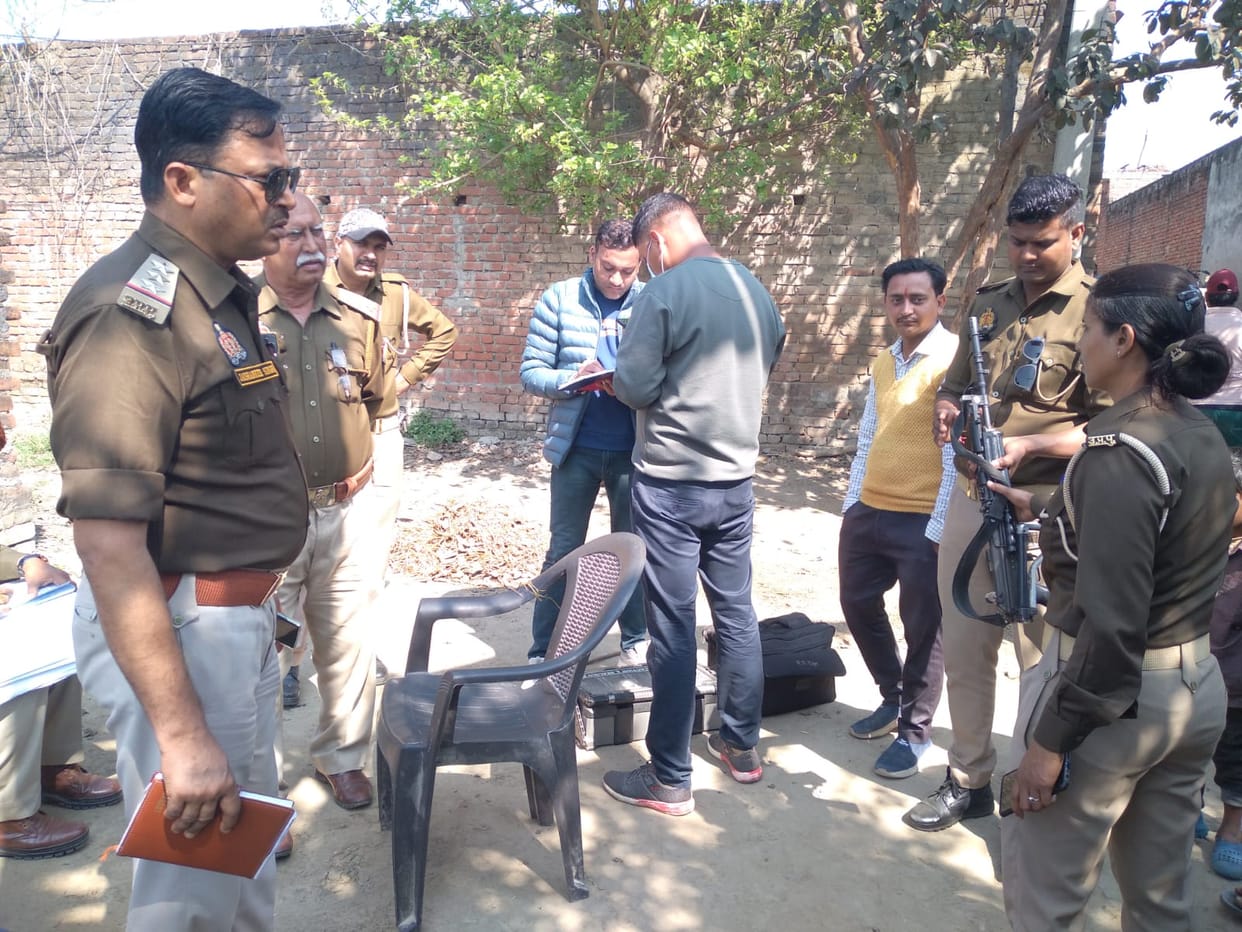 The body of a disabled man was found hanging from a tree in the courtyard of his house.