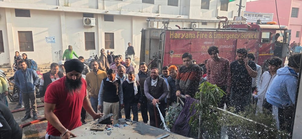 Bridal and party wear stock burnt due to fire in boutique showroom in Shahabad
