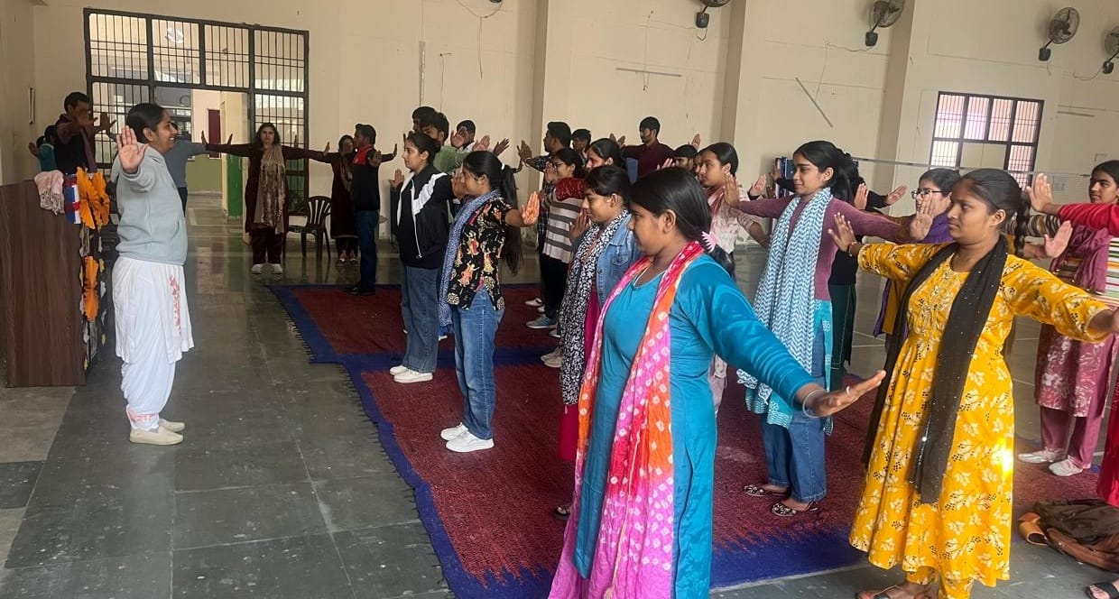 Yoga practice for students