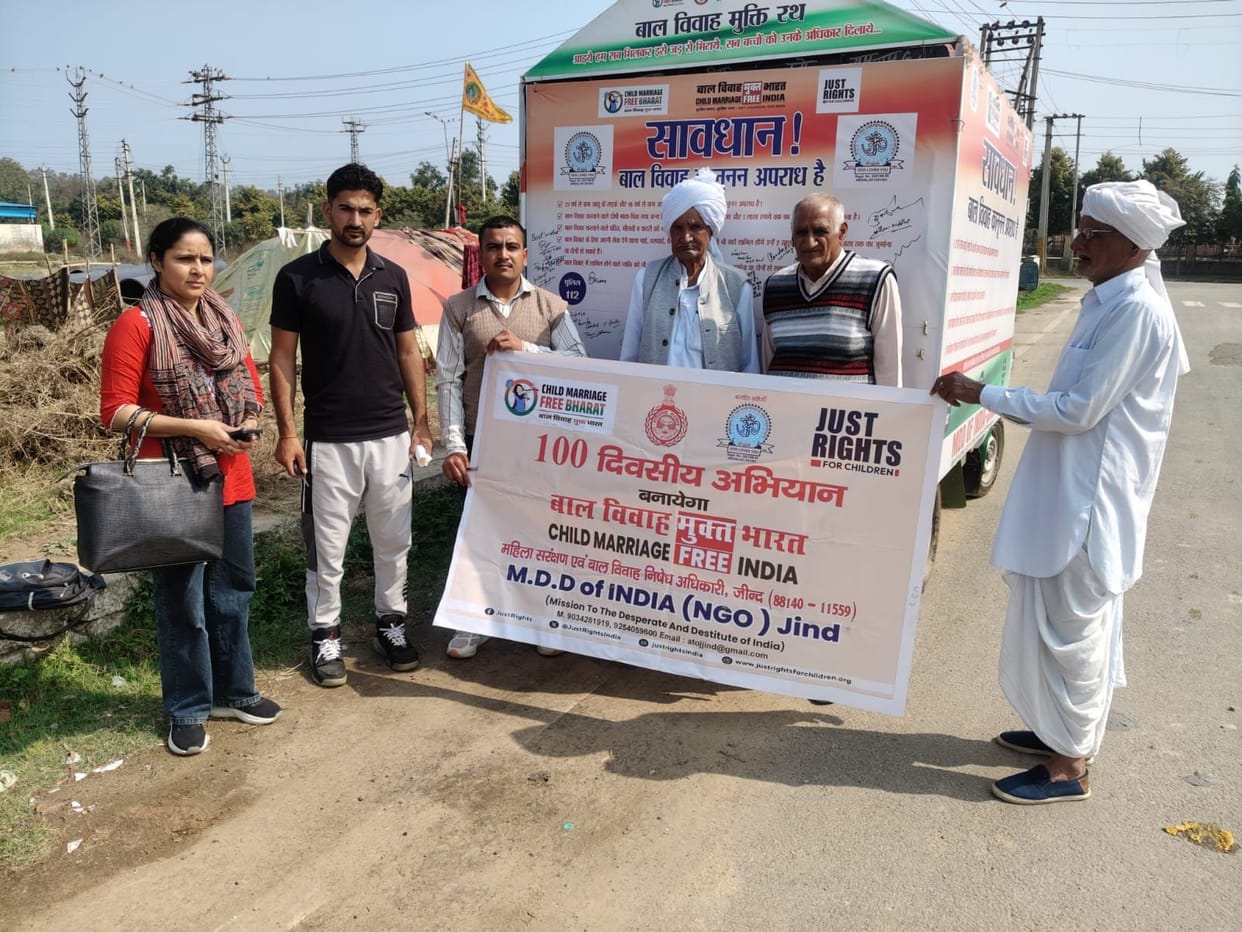 Khap Panchayats and Sarpanches joined the Child Marriage Liberation Chariot