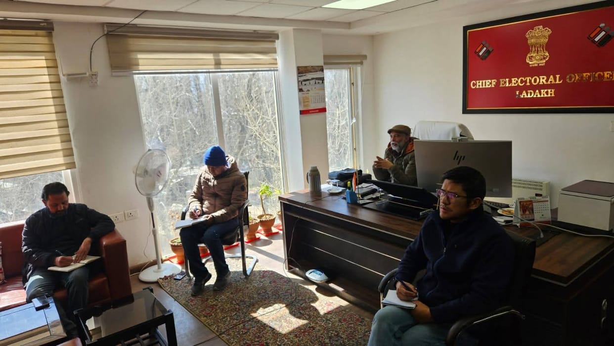 Leh, SIR, Chief Election Officer, Held Review Meeting