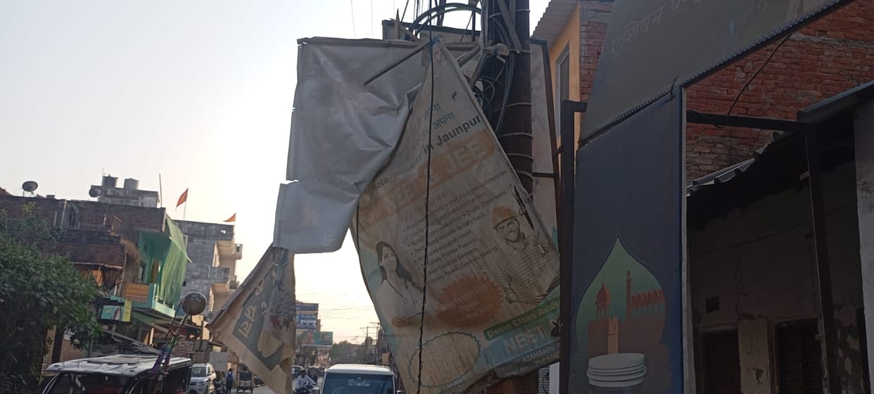 The city is burdened with advertisements, illegal hoardings tarnish claims of 'cleanliness'