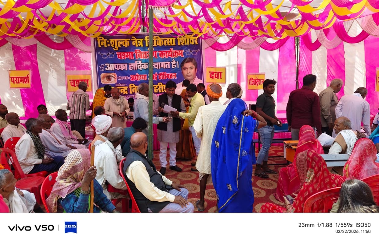775 patients reached the eye camp in Charanwa, 350 got glasses