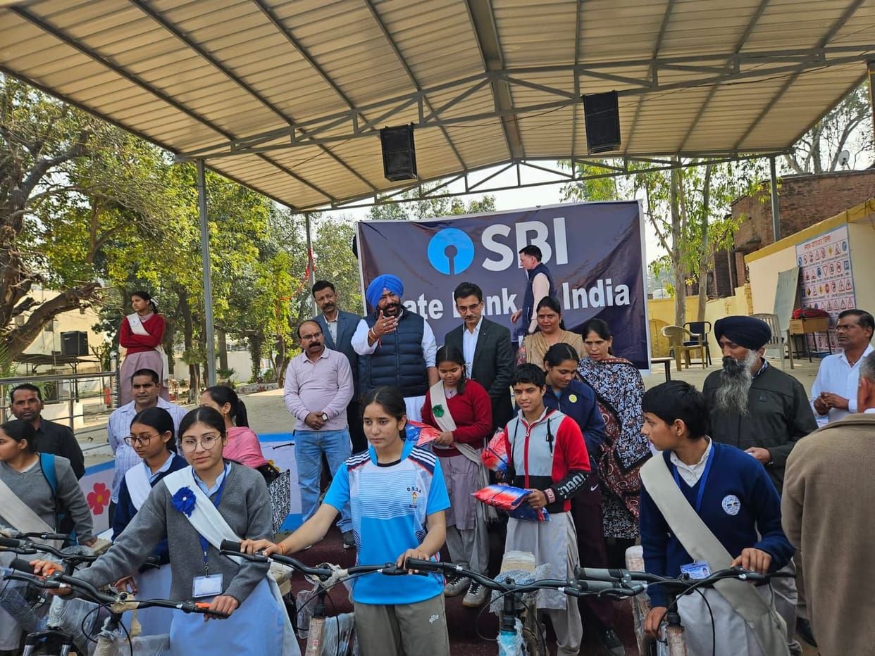 Girls who excelled in academics, sports and other activities received bicycles.