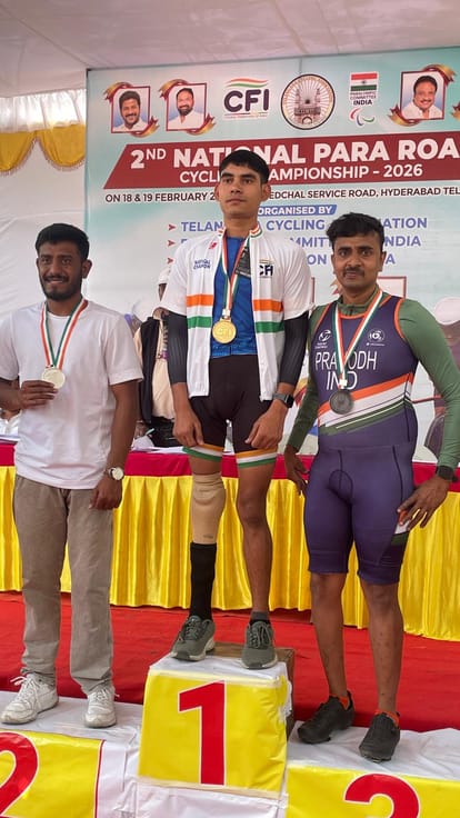 Sameer won four gold medals in the National Para Cycling Championships.