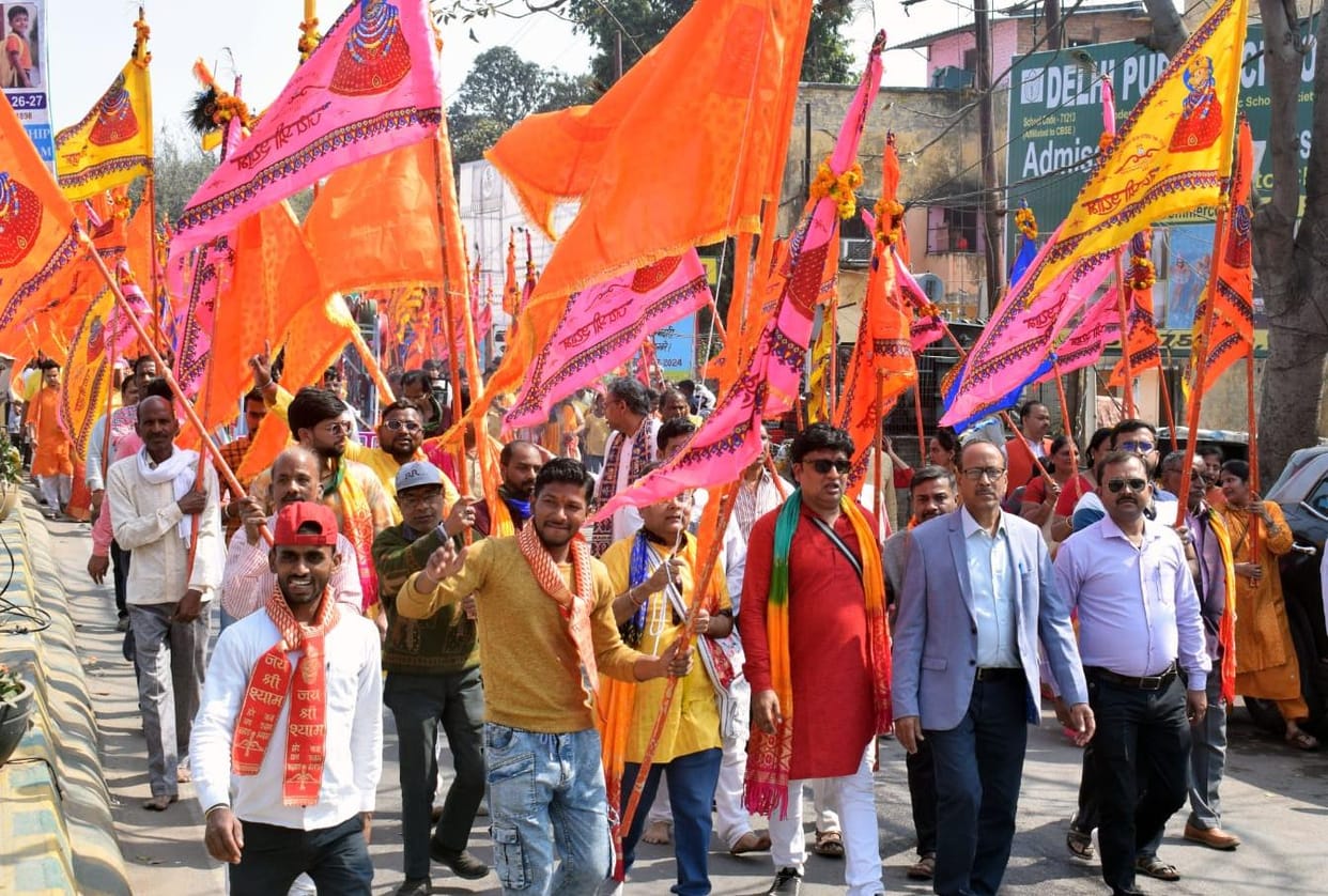 Khatu Shyam's Nishan Yatra was carried out with great pomp.