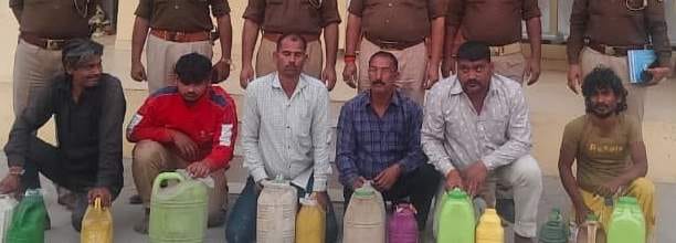 105 litres of raw liquor recovered, six arrested