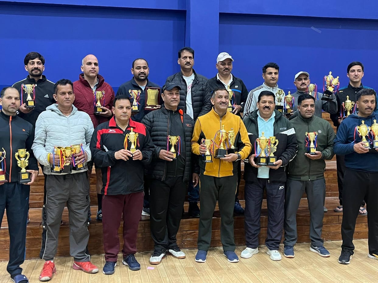 Pradeep became the winner in the singles category above 50 years of age.