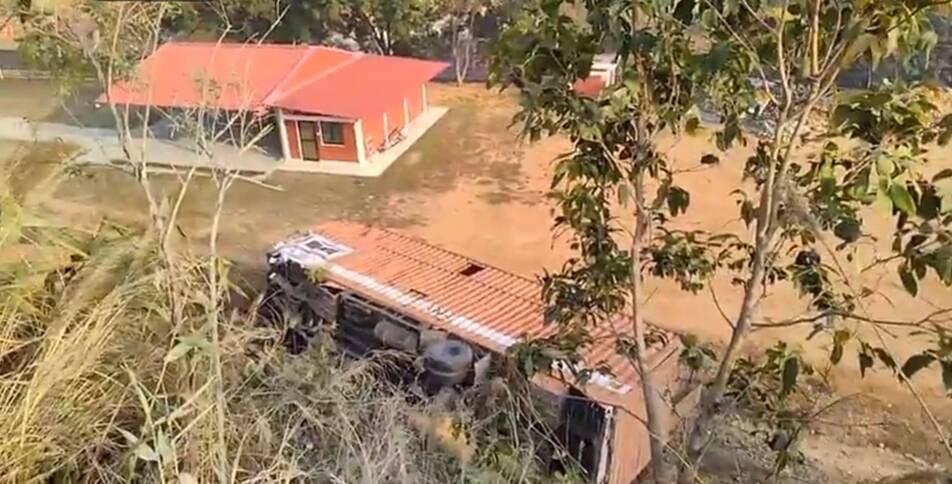 Truck falls at a sharp turn in Dhaliara, driver from UP dies