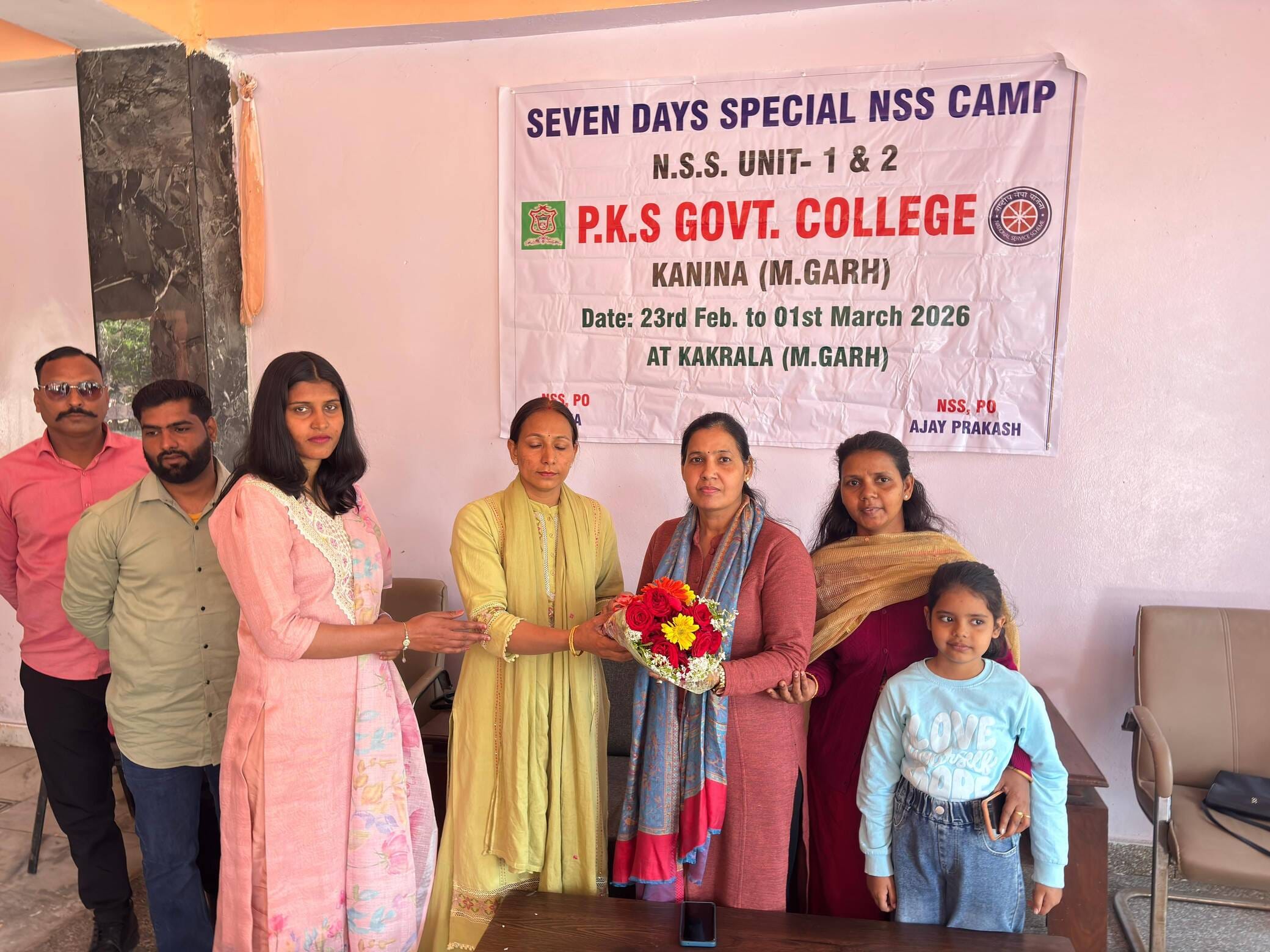 फोटो संख्या:51- पितामह कान्ह सिंह राजकीय महाविद्यालय कनीना मेंएनएसएस शिविर के दौरान  मुख्याति