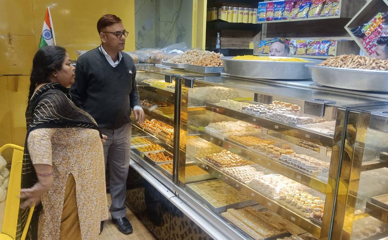 Four samples were taken from sweet and dairy establishments in Gadarpur.
