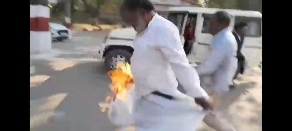 Self-immolation attempt in protest against new UGC rule