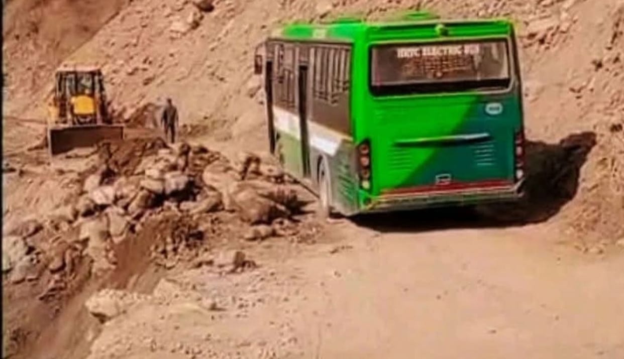 Trial of new electric bus took place in Kullu