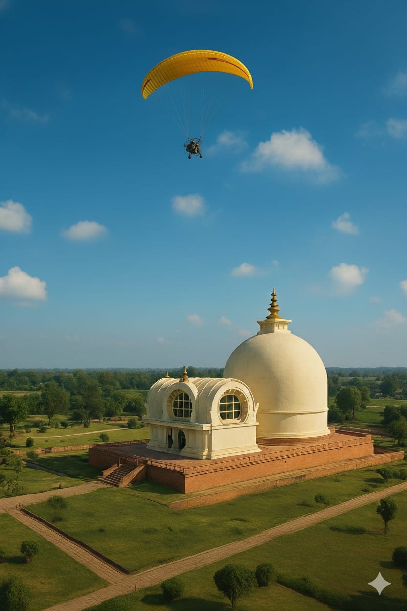 Paragliding has been banned due to security reasons.