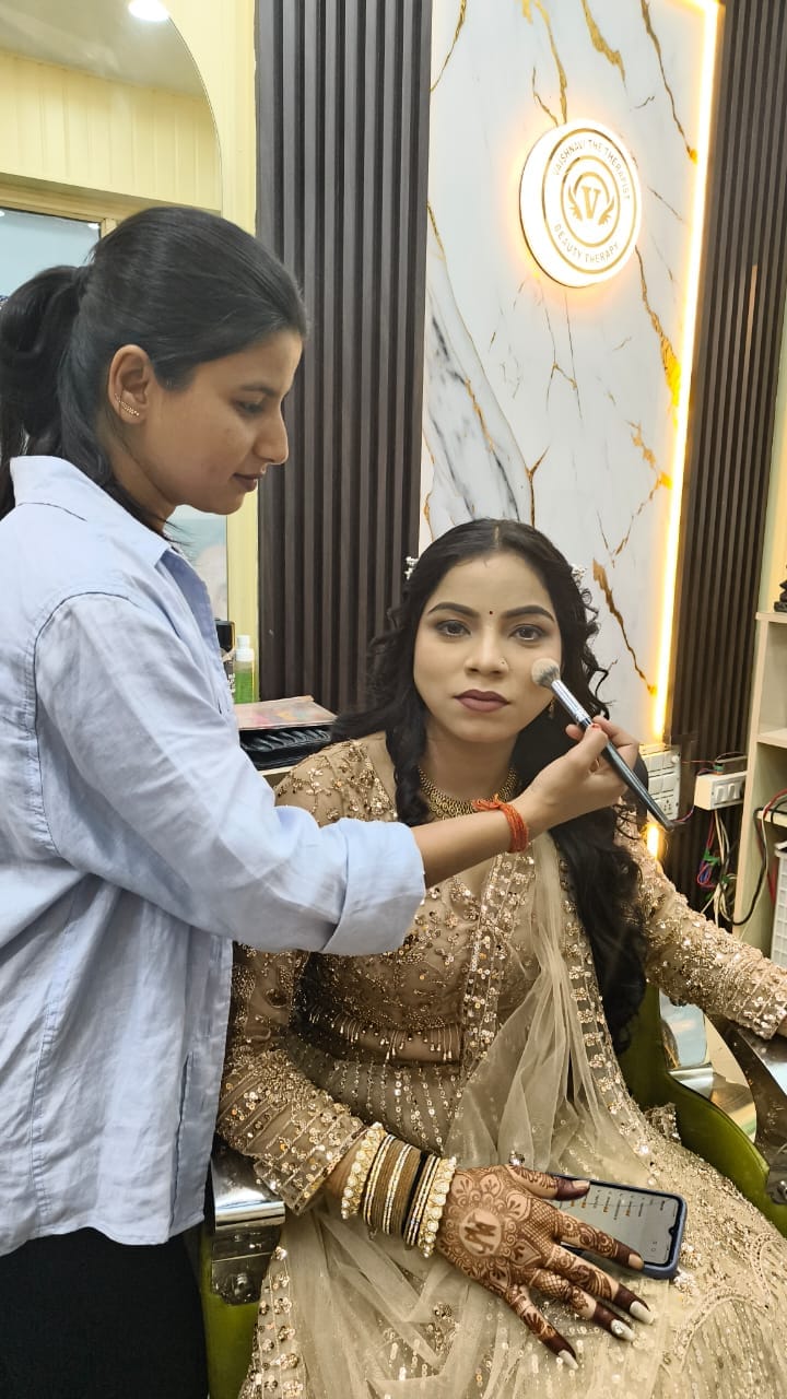Beauty parlors are buzzing with activity during the wedding season, with increased crowds.