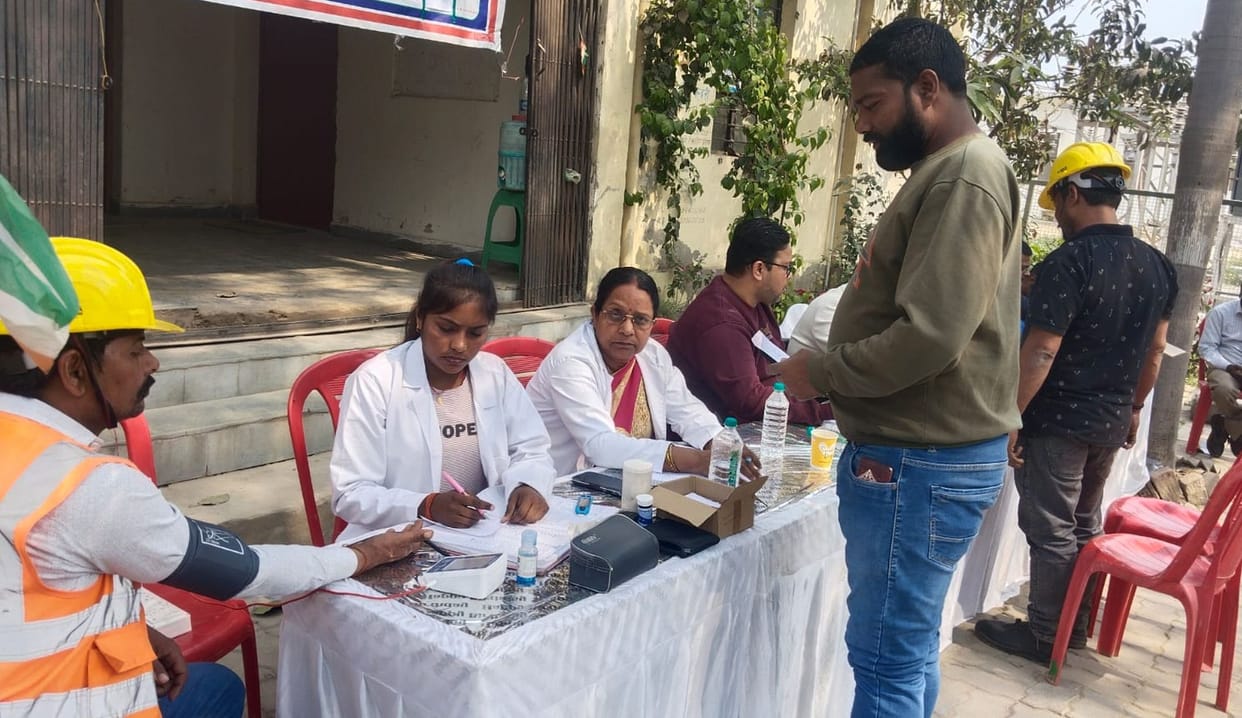Health of 75 contract electricity workers checked in the camp