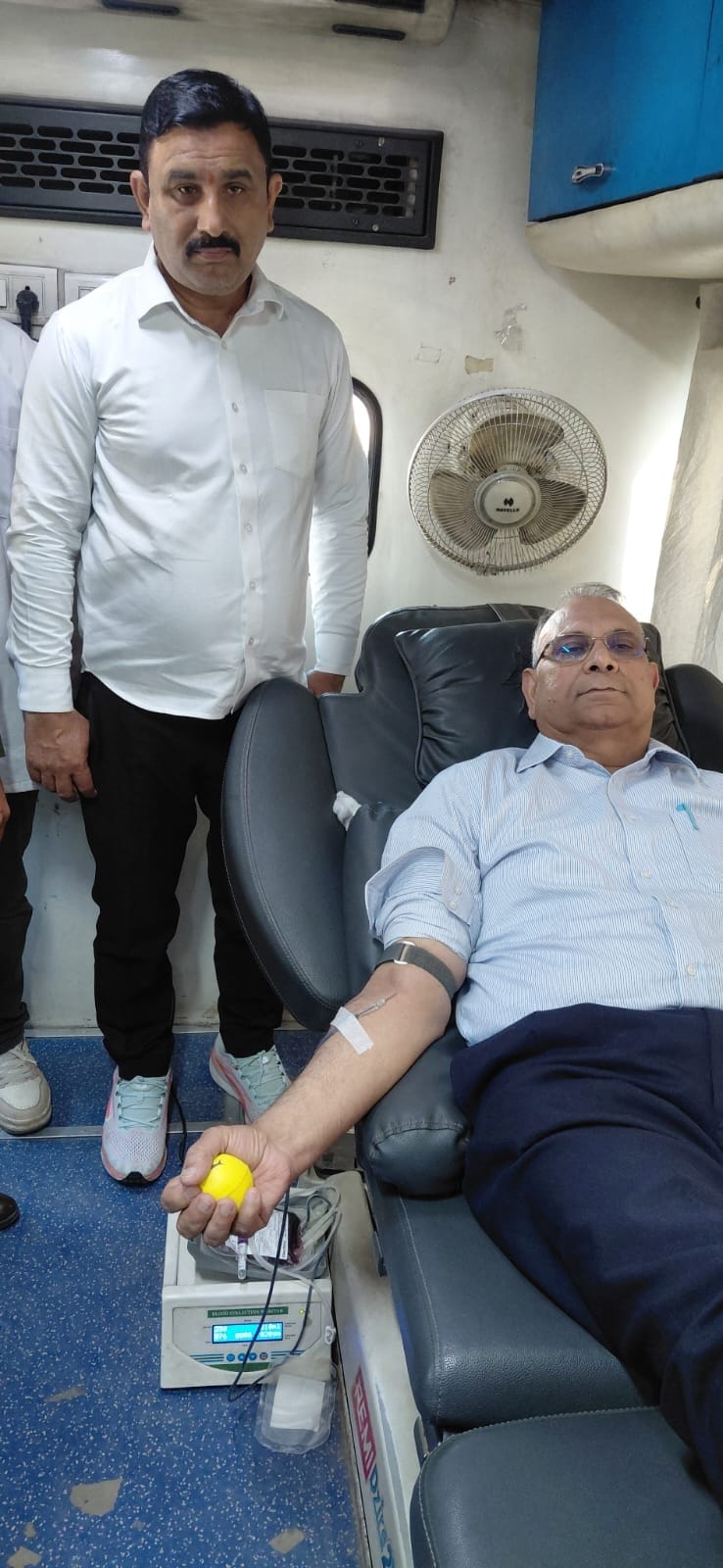 Blood bank workers came forward to address the problem, 11 donated blood