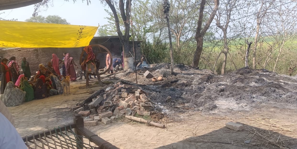 Cylinder burst due to fire in the shed
