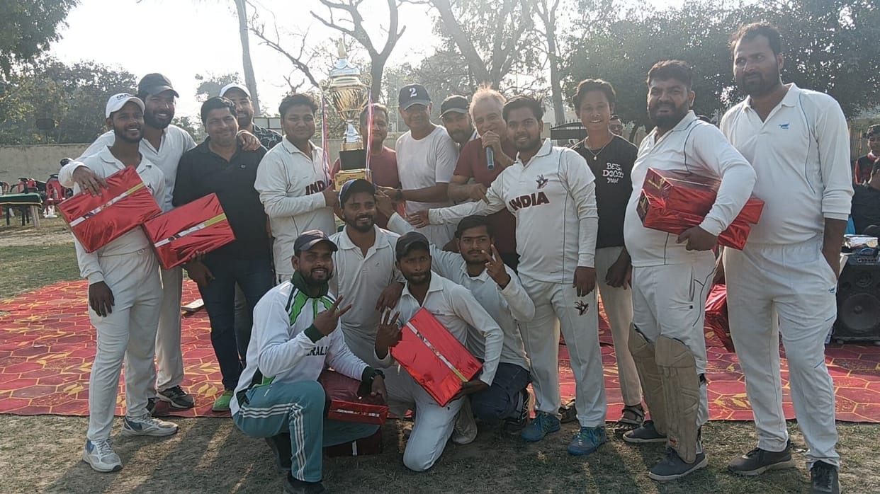 Rising Stars defeated Kumaon Regiment by three runs to win the trophy.