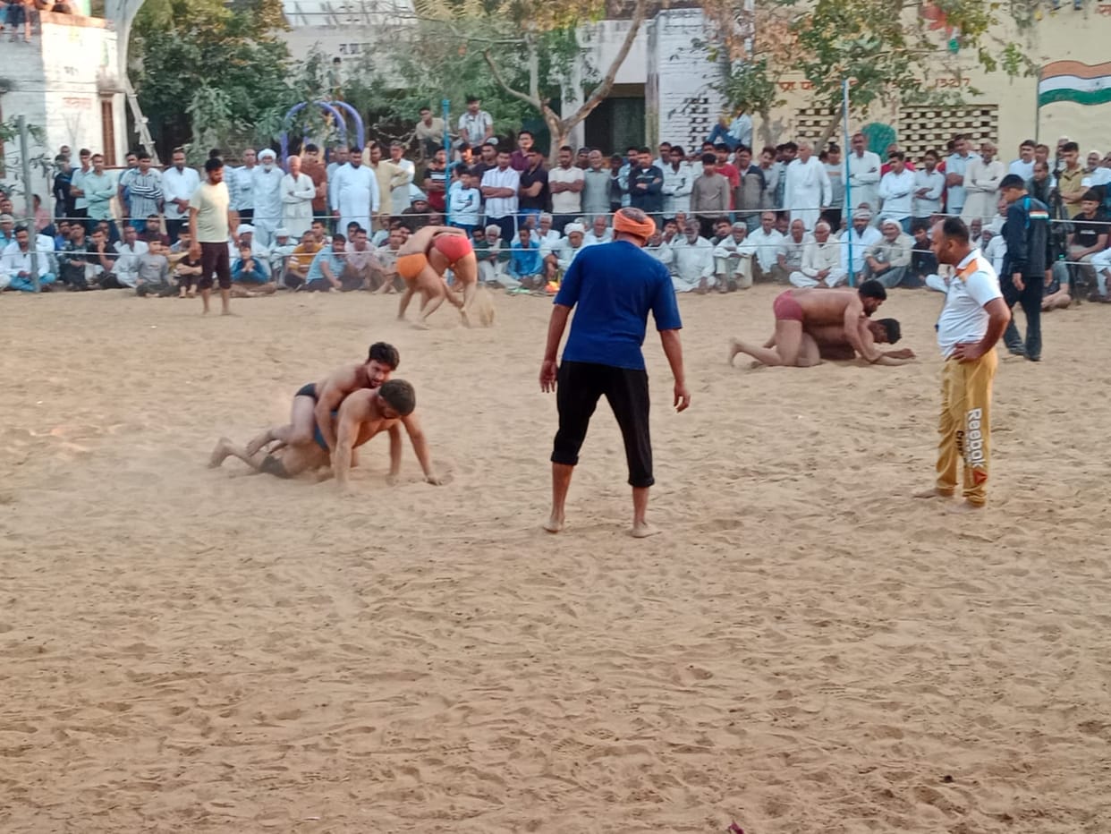 The first three wrestling matches of the Goriya Dangal were tied.