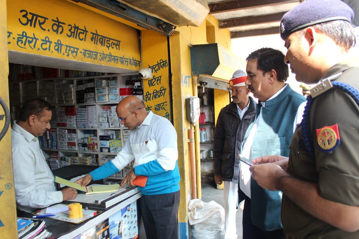 Officers conducted an investigation at an automobile shop.