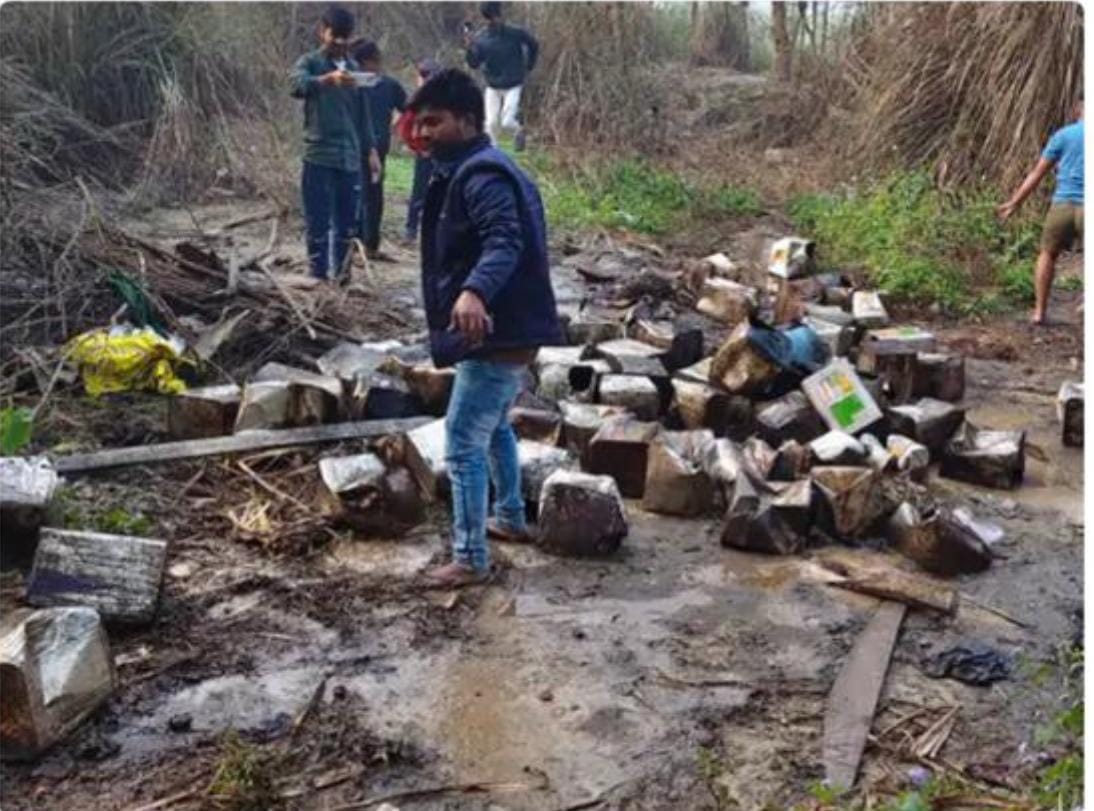 Raid on raw liquor business, 70 tins of liquor recovered