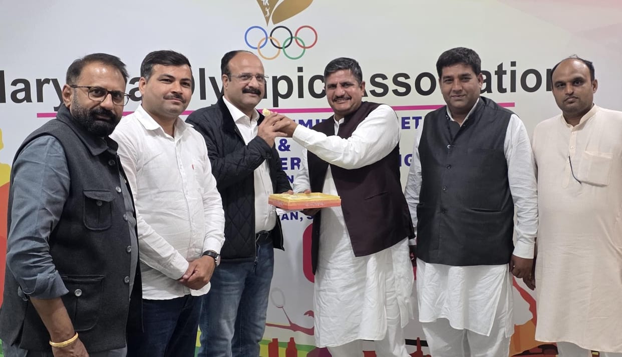 Congratulations to the Haryana Olympic Association President