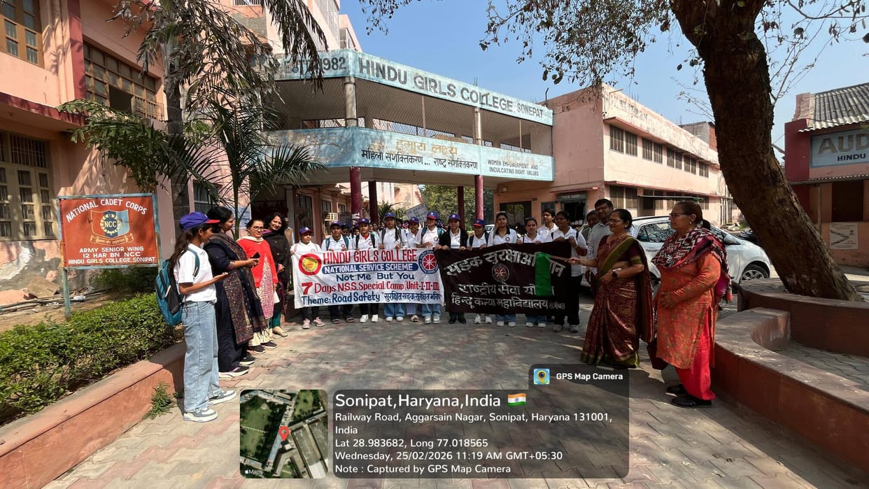 Volunteers organised a road safety awareness rally.