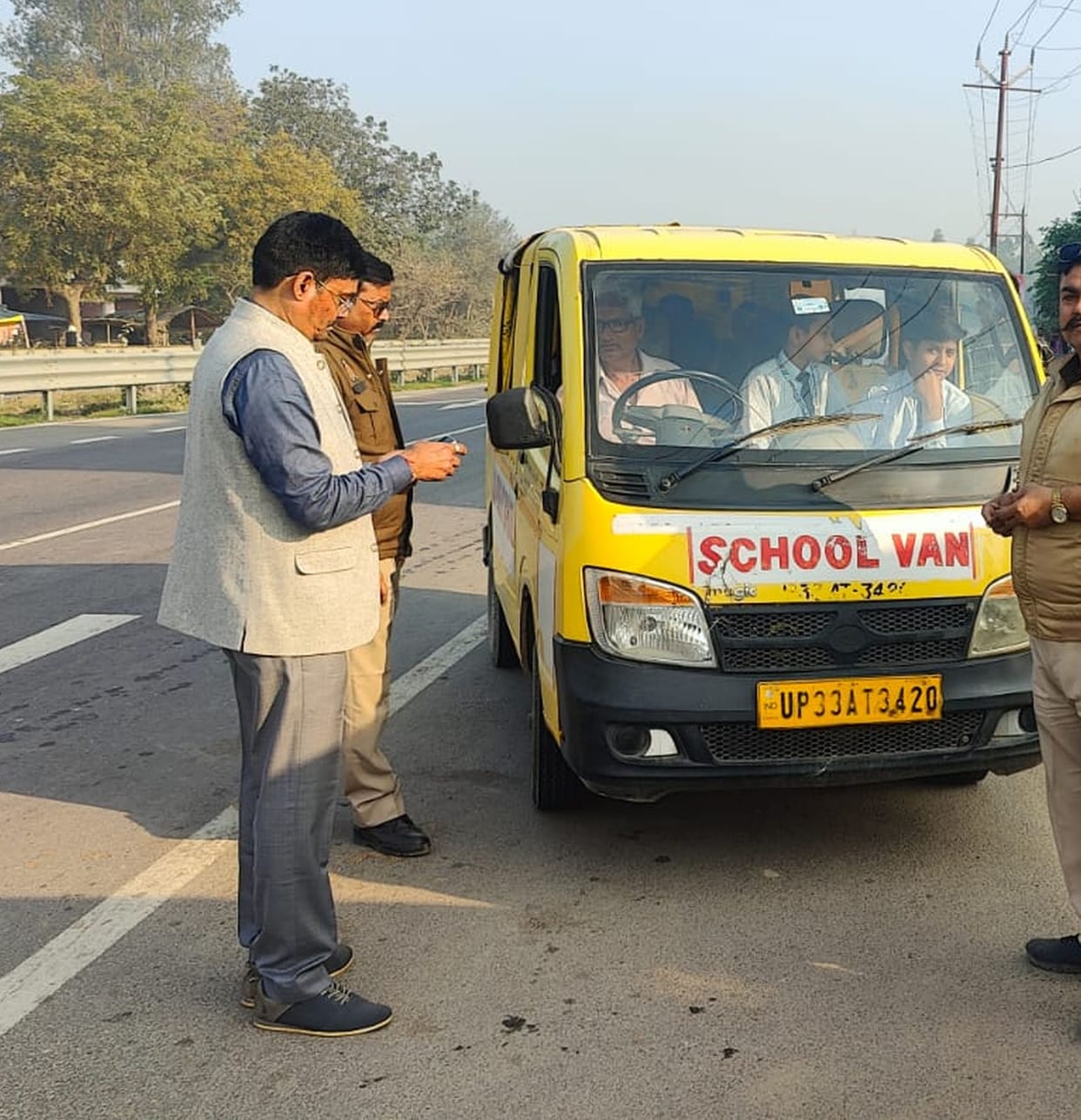 13 school vehicles challaned, two seized