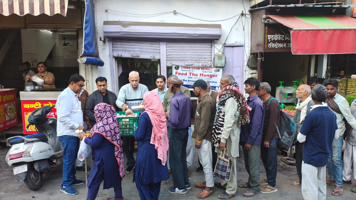 Food distributed to the needy