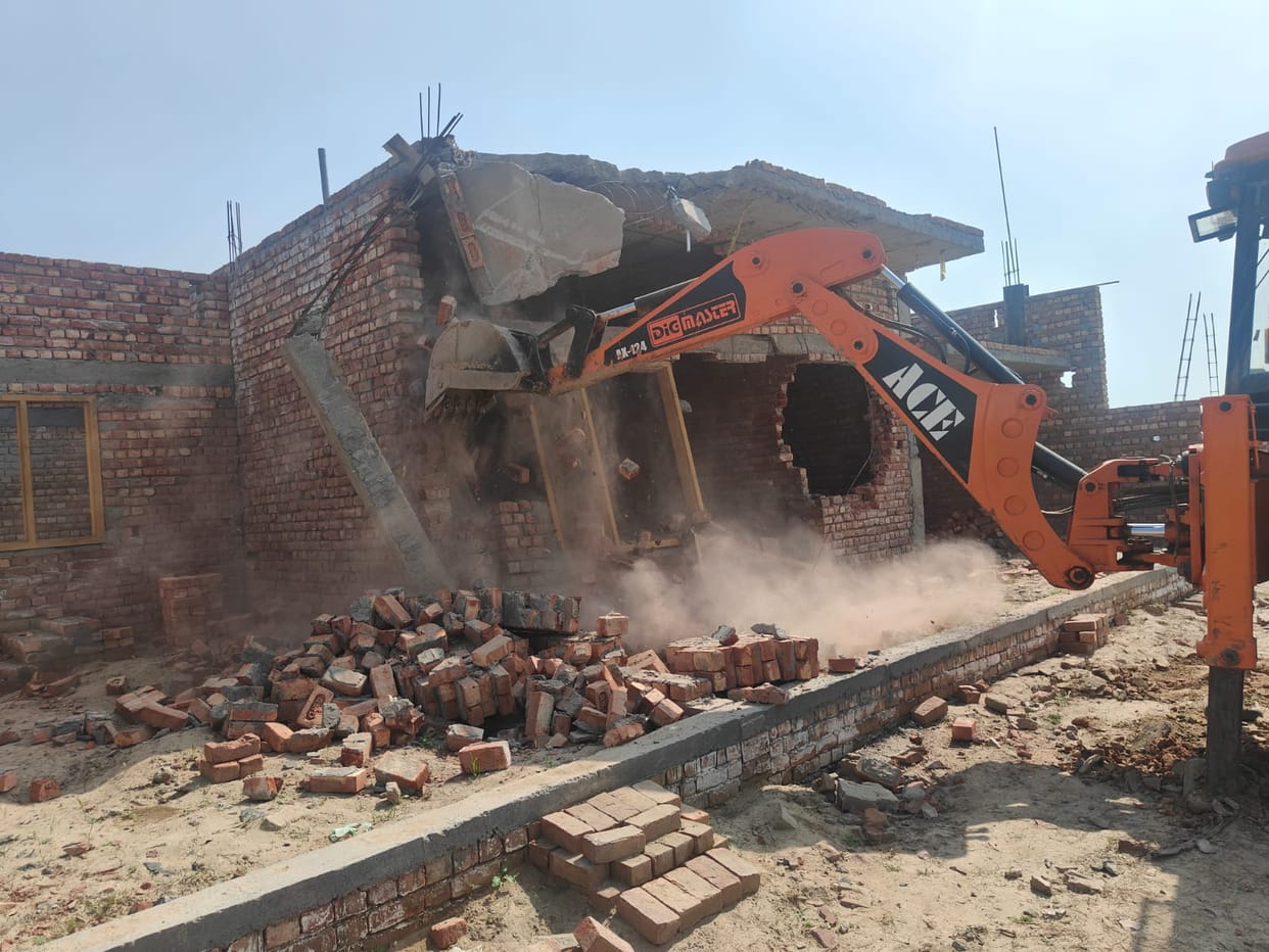 Action taken against two illegal colonies in Nising