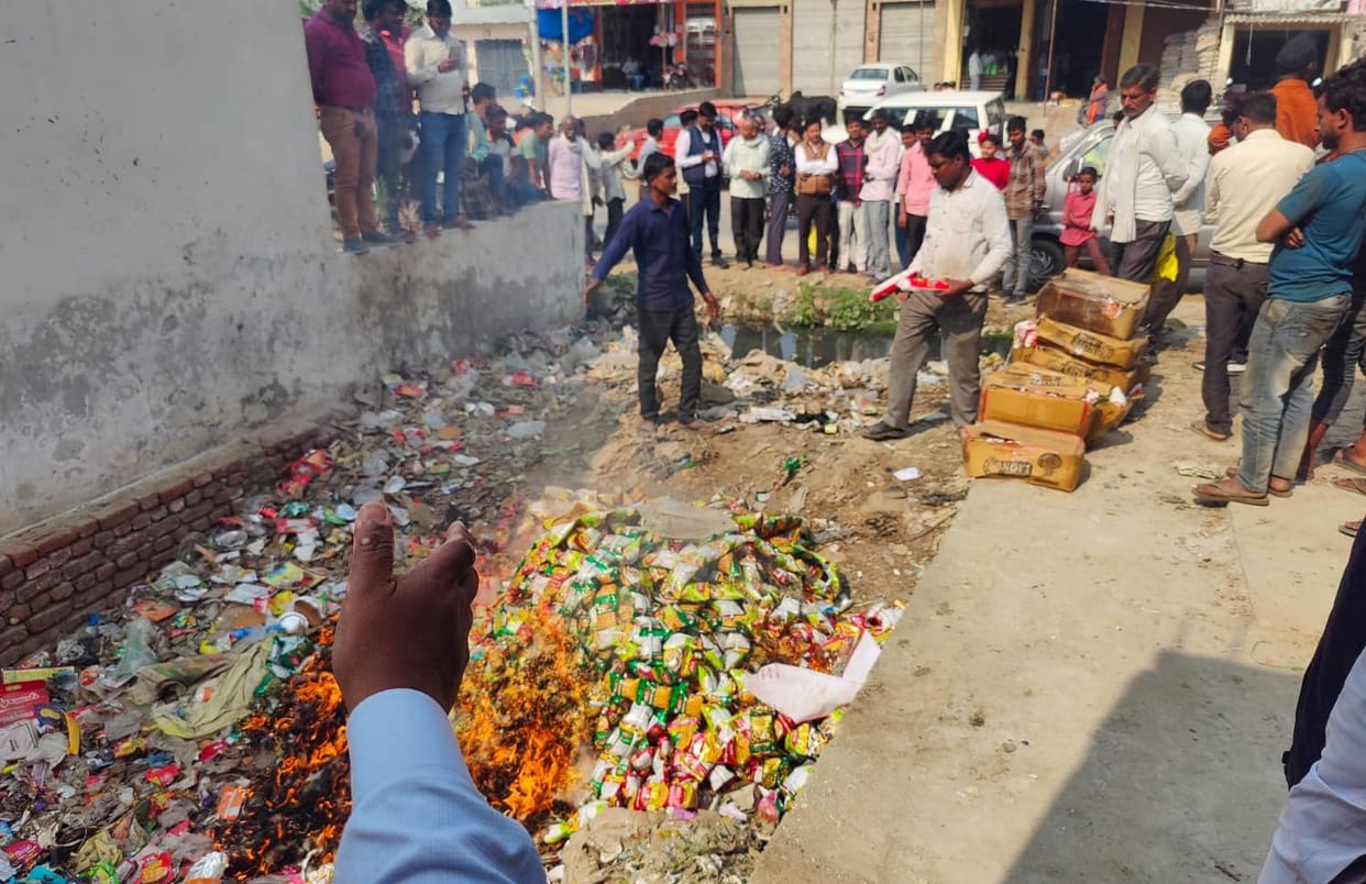 Salty snacks and noodles were destroyed, edible oil samples were taken.