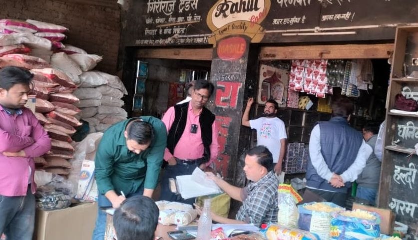 One quintal of boondi was seized and four samples were also taken.