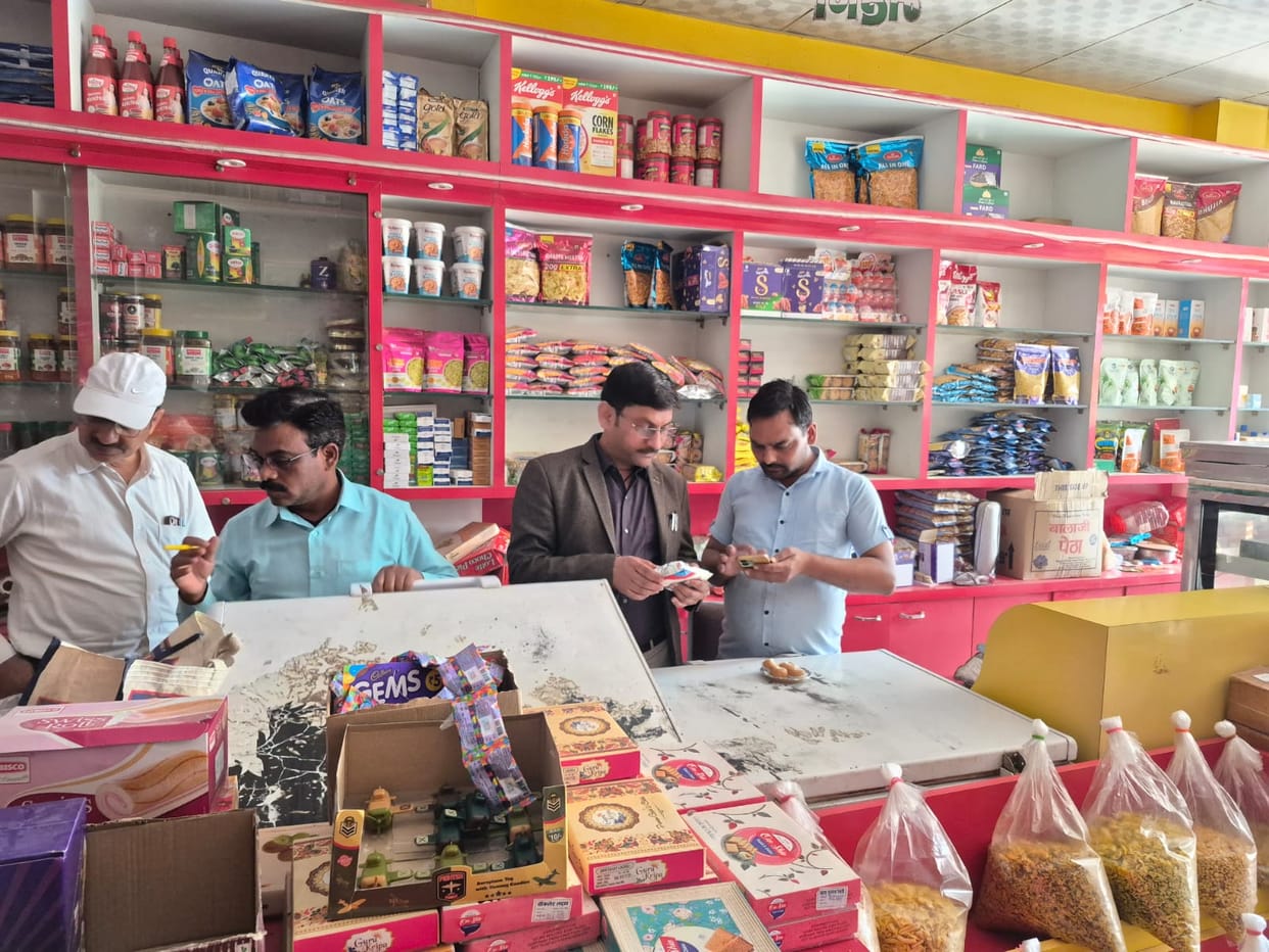 Food department team raided and took samples of paneer and khoya.