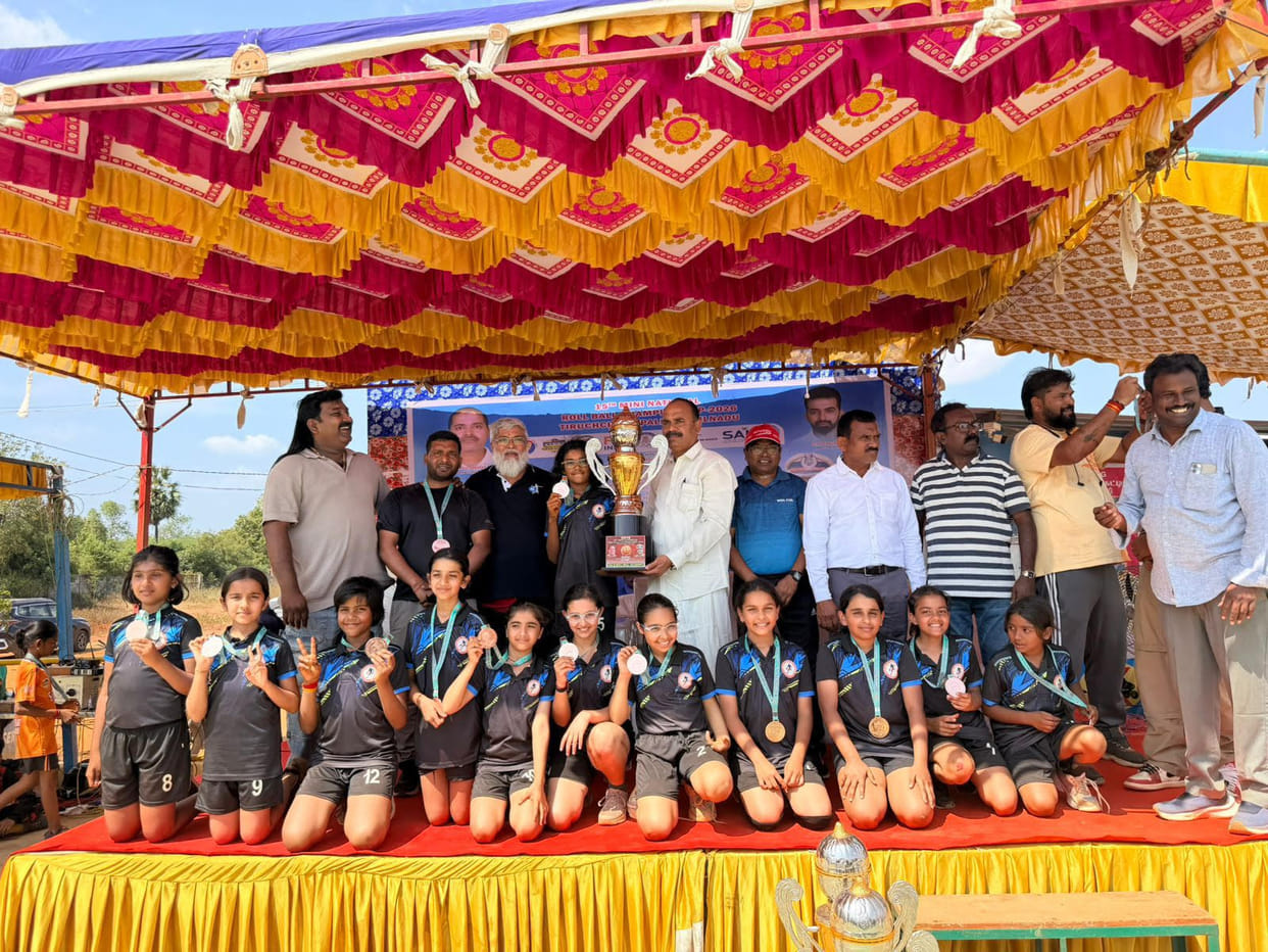 Welcome to the Haryana women's team, bronze medal winner of Mini Roll Ball