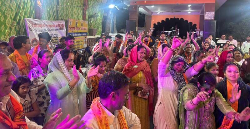 Sunderkand recitation and feast held at Hanuman temple