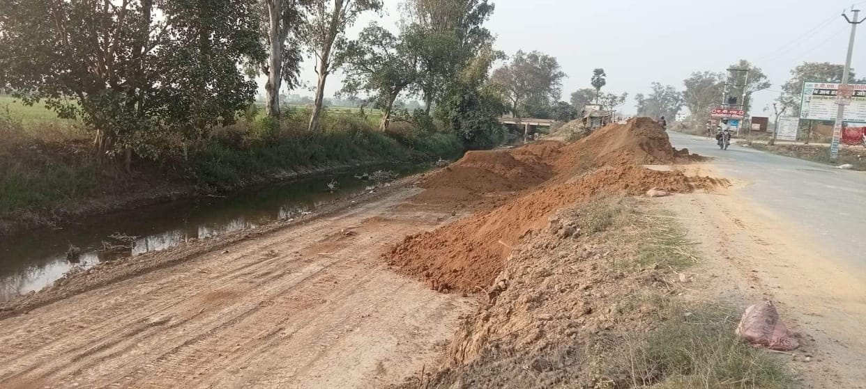 Accused of filling up the Gadai River in the name of road widening