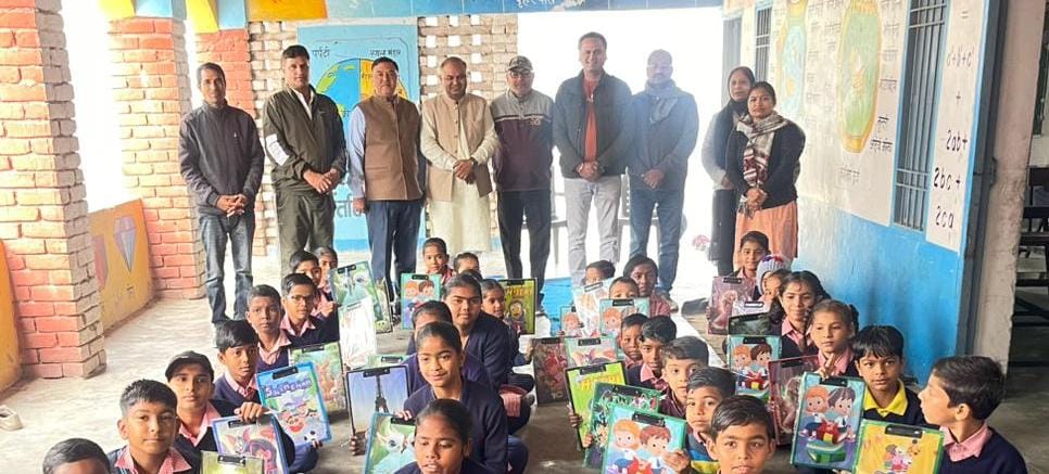 Along with teaching material, children were given the mantra of success.