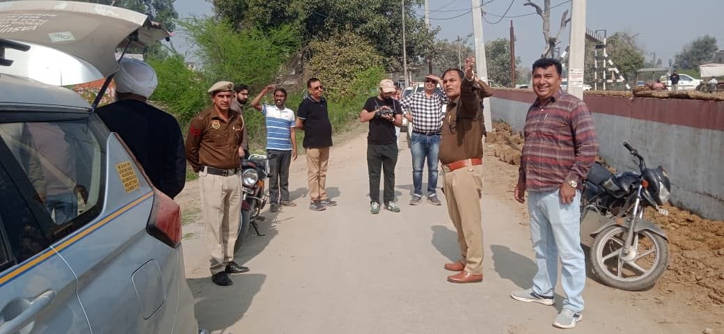Drone survey in Chamela Colony to prevent drug abuse