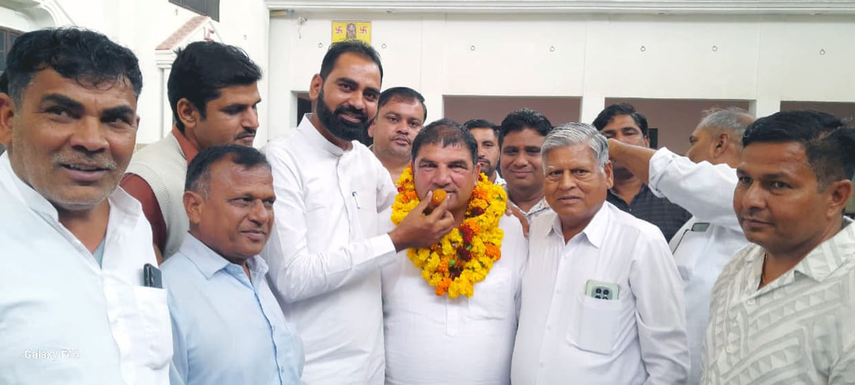 Randeep Saharan unanimously became the Kalayat Grain Market Association President
