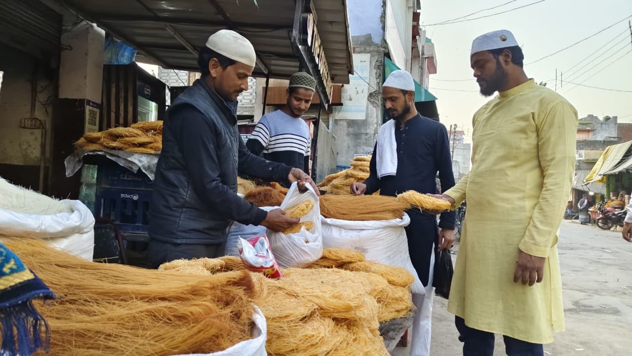 The market is filled with the sweetness of Gujiya and Sevai