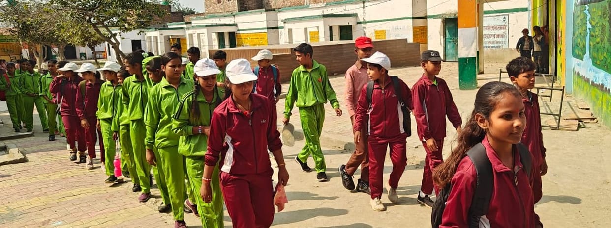 Children enjoy train ride at Shaheed Udyan