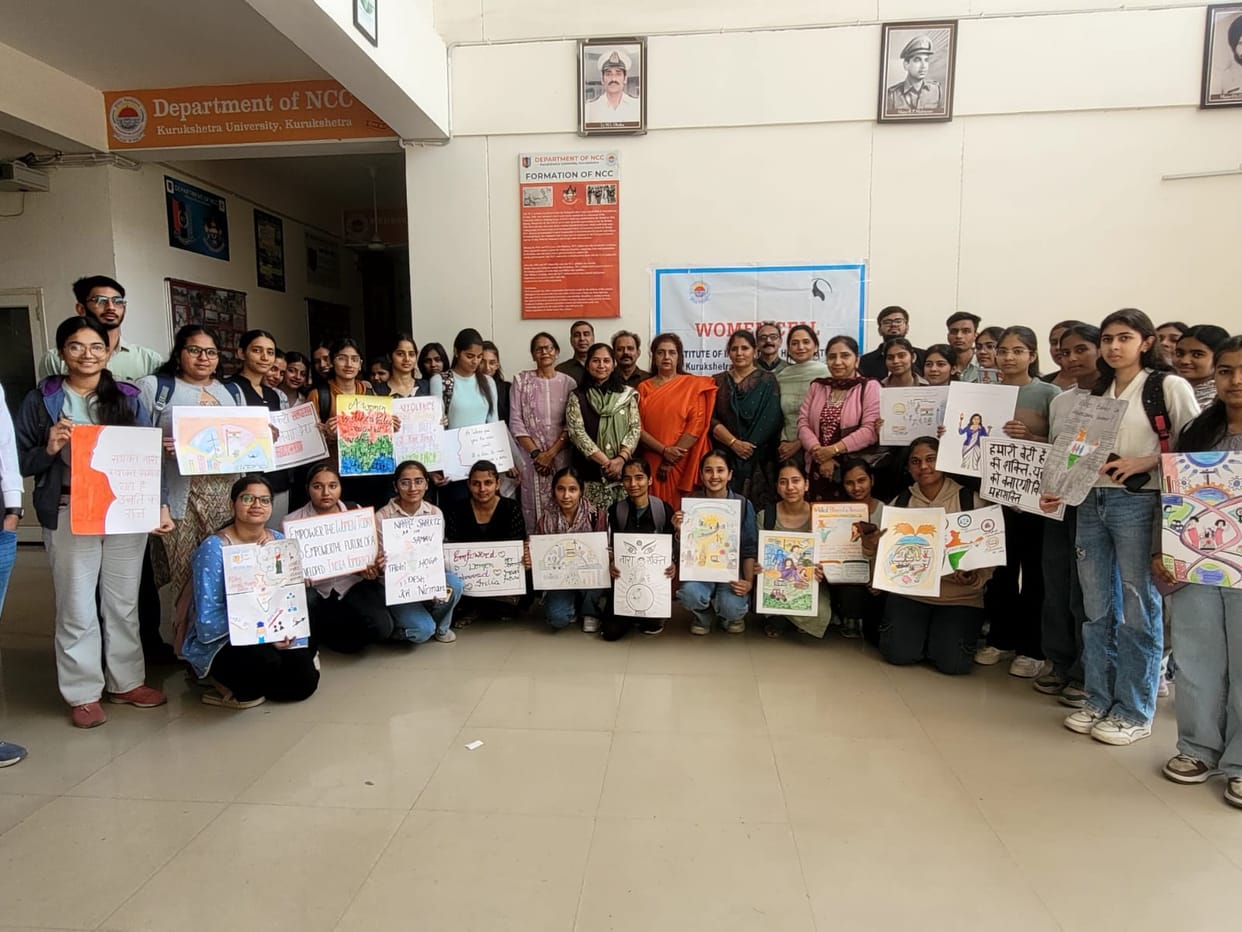 BA first year student Payal first in poster making competition
