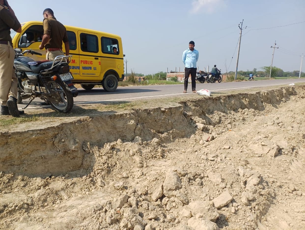 A young man fell into a pit along with his bike and died.