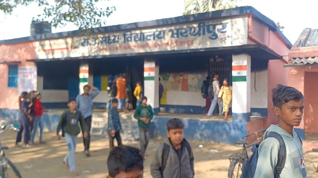 Muzaffarpur Bihar news : fire damaged a school room. The wedding party had stopped late at night and the