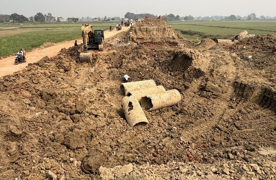 The construction of the bridge has begun, along with the erosion, the problem of drainage will also be solved.