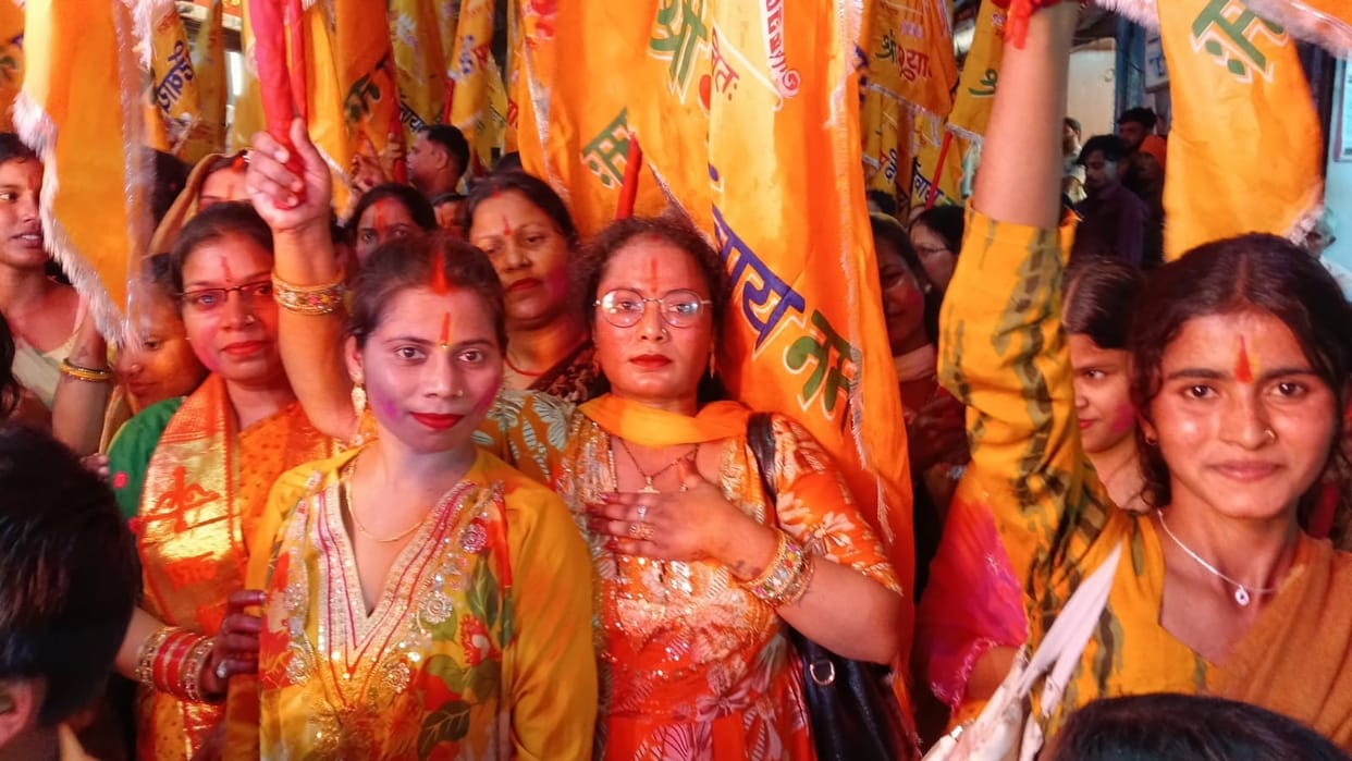 Holi was played with flowers brought from Kolkata.