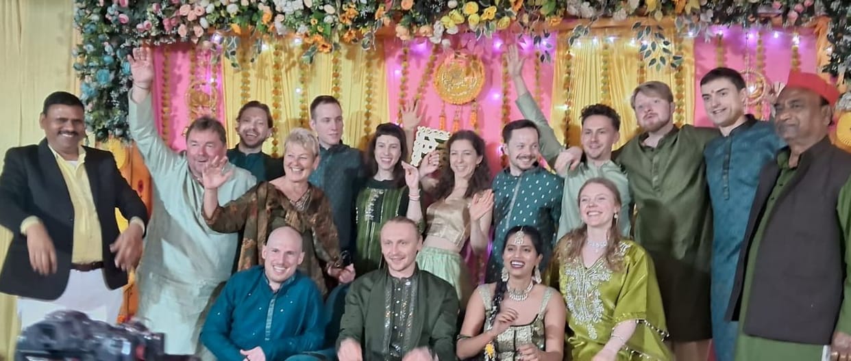 The wedding procession arrived in Barabanki from Germany, and the guests said, "I love my India."